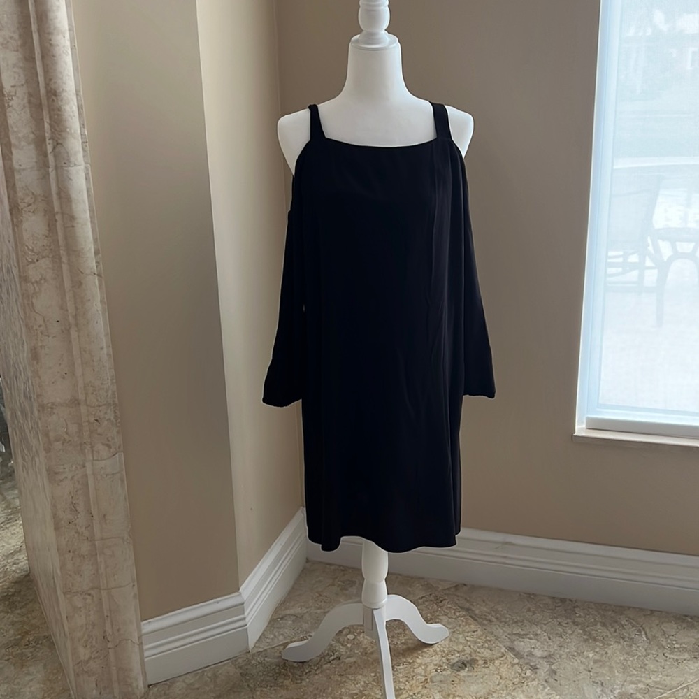 JET by John Eshaya Black Cold Shoulder Dress size P/S